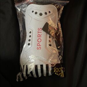 White Sports Shin Guards